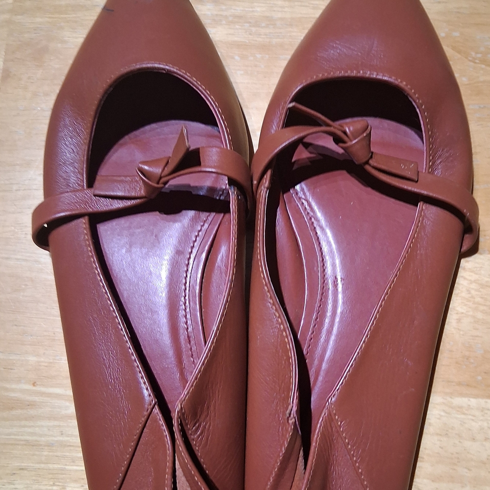 Elegant Mr Cat Brown Women's Flats W Bow